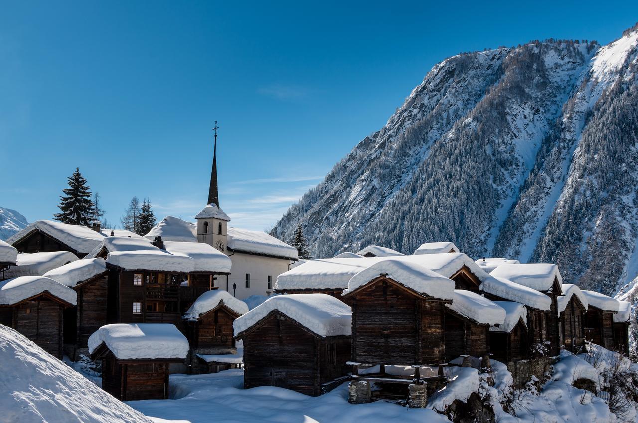 Apartamento Bergquell Haus D Blatten bei Naters Exterior foto