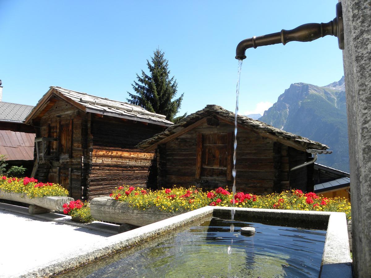 Apartamento Bergquell Haus D Blatten bei Naters Exterior foto